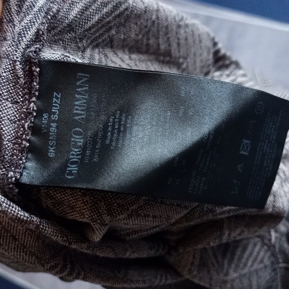 GIORGIO ARMANI MADE IN ITALY ZIG ZAG PATTERN T-SHIRT UNISEX - Picture 5 of 6